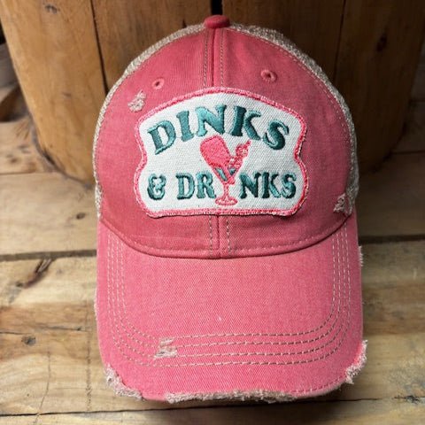 "Dinks & Drinks" Vintage Style Pickleball Hat - Wander Together Outfitters