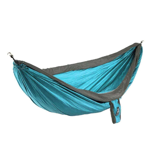 Double Hammock & Straps (Aqua & Charcoal) - Wander Together Outfitters