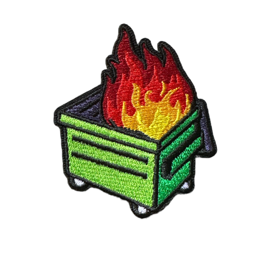 Dumpster Fire Iron On Patch - Wander Together Outfitters