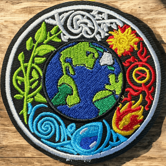 Earth Elements Embroidered Iron On Patch - Wander Together Outfitters