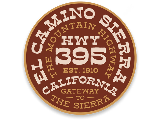"El Camino Sierra, Highway 395" Vinyl Sticker - Wander Together Outfitters