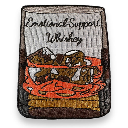 “Emotional Support Whiskey” Iron On Patch - Wander Together Outfitters
