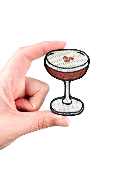 Espresso Martini Cocktail Embroidered Iron - On Patch - Wander Together Outfitters