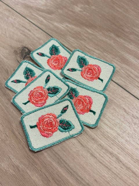 Mini-Rose Iron On Patch