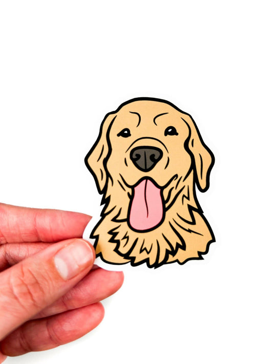 Golden Retriever Waterproof Vinyl Sticker