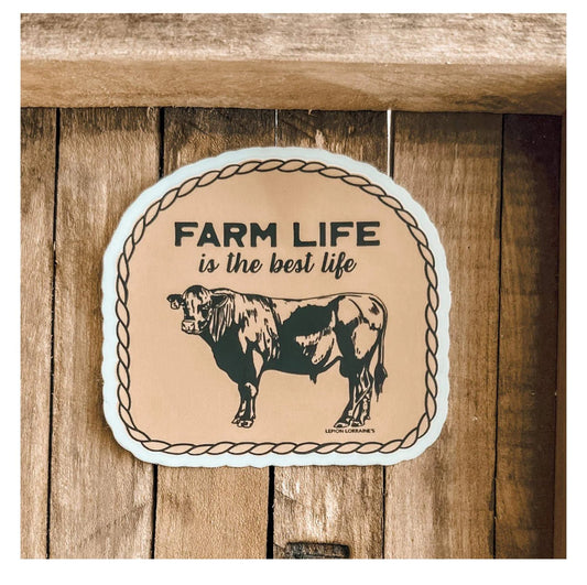 “Farm Life Is The Best Life” Vinyl Sticker - Wander Together Outfitters