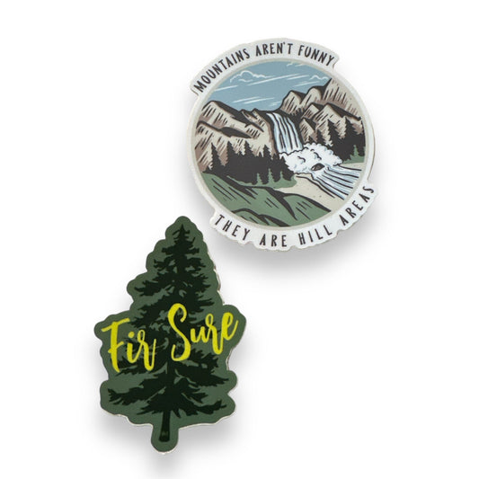 “Fir Sure” Pine Tree Vinyl Sticker - Wander Together Outfitters