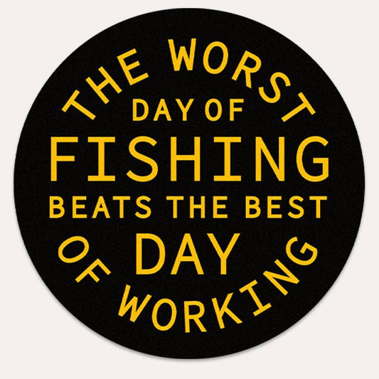 "Fishing Beats Working" Vinyl Sticker - Wander Together Outfitters