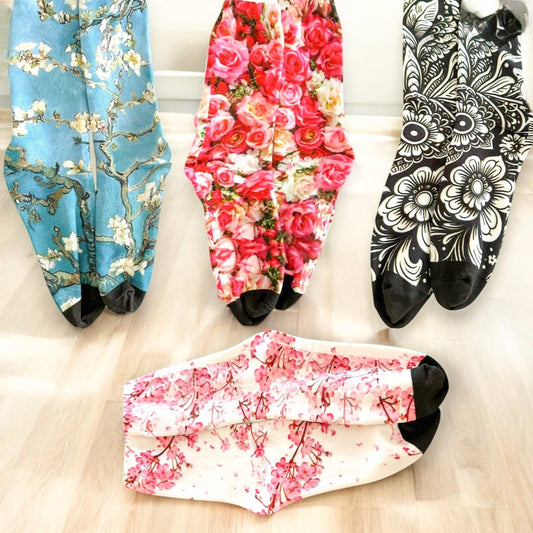 Floral Printed Socks - Wander Together Outfitters