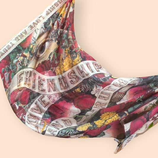 "Friendship Love And Truth" Bohemian Bamboo Scarf - Wander Together Outfitters