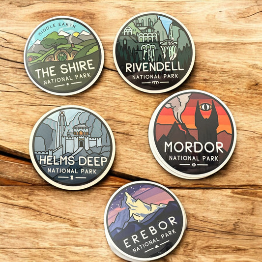 Funny LOTR Lord of the Rings National Park Stickers - Wander Together Outfitters