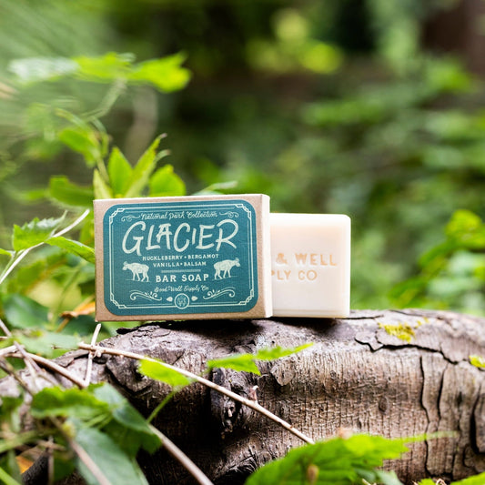 Glacier National Park Bar Soap (Huckleberry, Bergamot, Balsam Fir, Vanilla) - Wander Together Outfitters