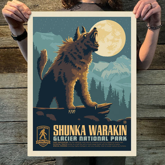 Glacier National Park: Shunka Warakin (Legends & Monsters) Art Print - Wander Together Outfitters