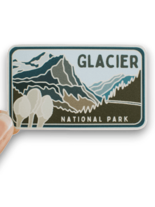 Glacier Stained Glass Vinyl Sticker, License Plate Series - Wander Together Outfitters