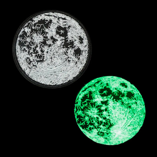 Glow In The Dark Moon Iron On Patch - Wander Together Outfitters