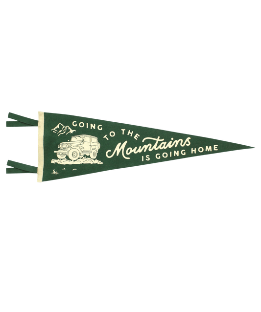 “Going to the Mountains is Going Home” Pennant - Wander Together Outfitters
