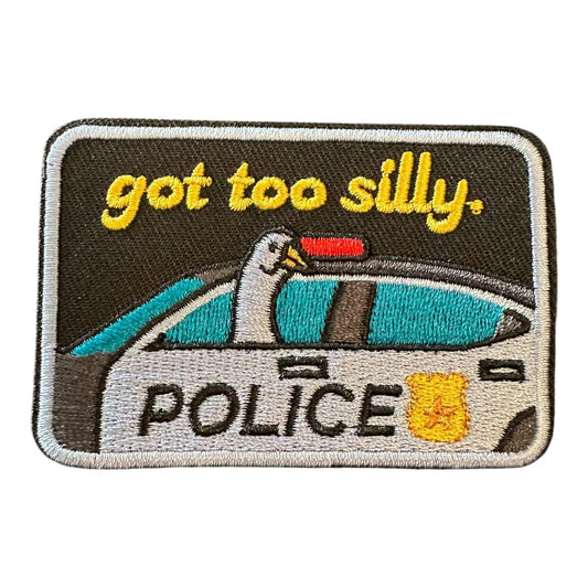 “Got Too Silly” Goose Iron On Patch - Wander Together Outfitters