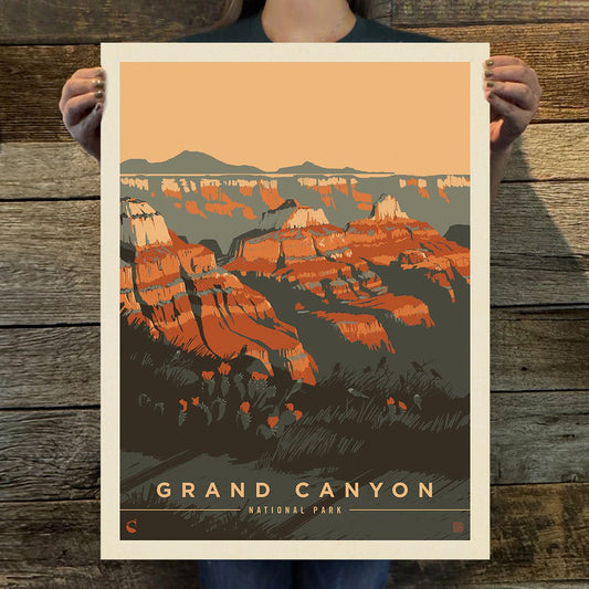 Grand Canyon National Park: Sunrise (63 National Parks) Art Print - Wander Together Outfitters