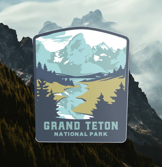 Grand Teton National Park Vinyl Sticker - Wander Together Outfitters