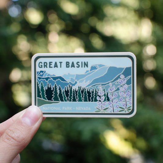 Great Basin National Park Stained Glass Vinyl Sticker, License Plate Series - Wander Together Outfitters