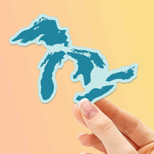 Great Lakes Map Vinyl Sticker - Wander Together Outfitters