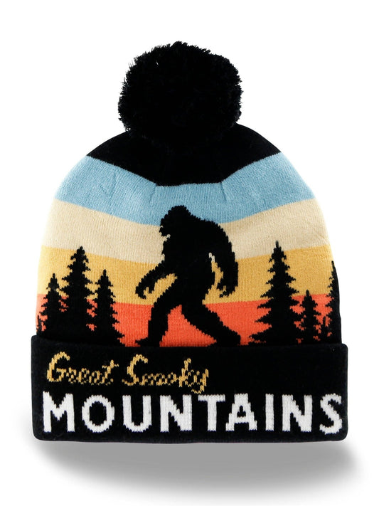 Great Smoky Mountains National Park Removable PomPom Beanie - Sasquatch Theme - Wander Together Outfitters