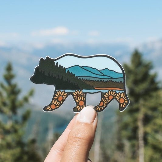 Grizzly Bear Vinyl Sticker - Wander Together Outfitters