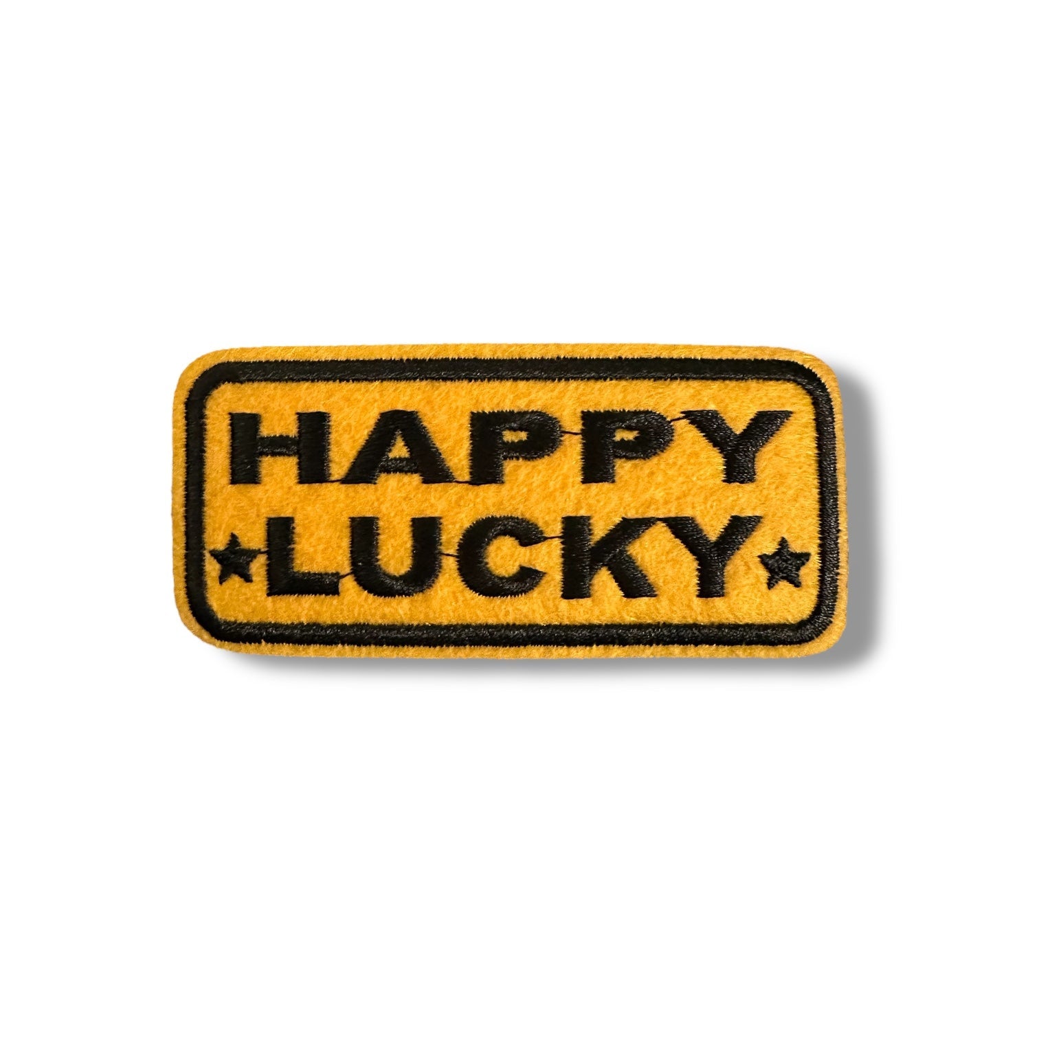 Happy Lucky” Embroidered Iron On Patch – Wander Together Outfitters