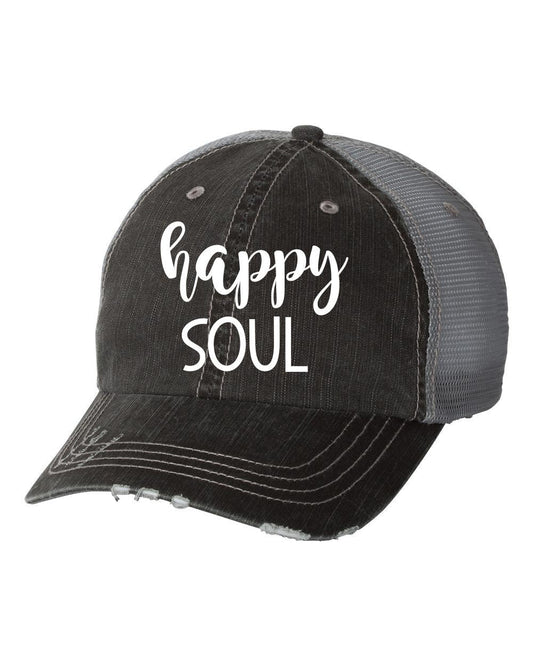 “Happy Soul” Distressed Cap - Wander Together Outfitters