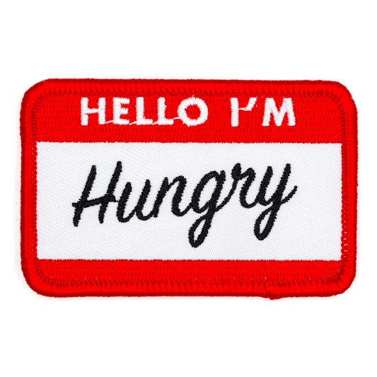 "Hello I'm Hungry" Embroidered Iron - On Patch - Wander Together Outfitters