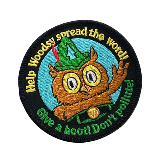 Help Woodsy Owl Iron On Patch - Wander Together Outfitters