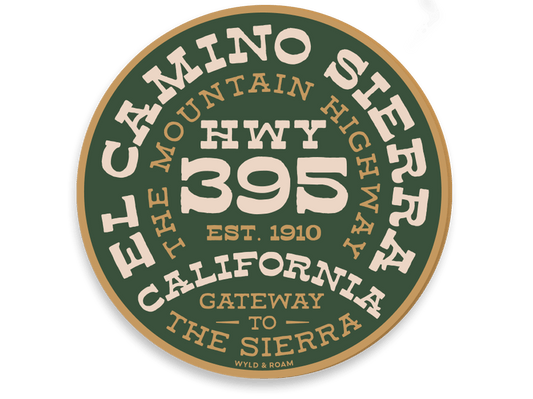 "Highway 395" Vinyl Sticker Forest Green - Wander Together Outfitters