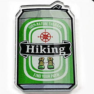 "Hiking Boots" Beer Can Funny Acrylic Pins (CLEARANCE) - Wander Together Outfitters