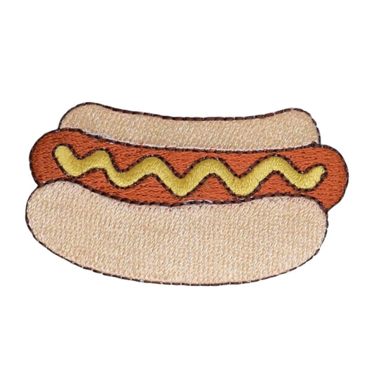 Hot Dog - Bun - Mustard - Picnic Food - Iron on Patch - Wander Together Outfitters