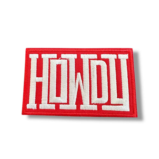 "Howdy" Extra Large Iron On Patch - Wander Together Outfitters