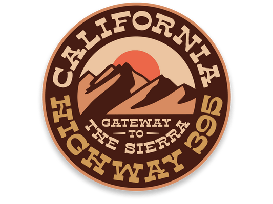 "Hwy 395, Gateway to the Sierra" Vinyl Sticker - Wander Together Outfitters