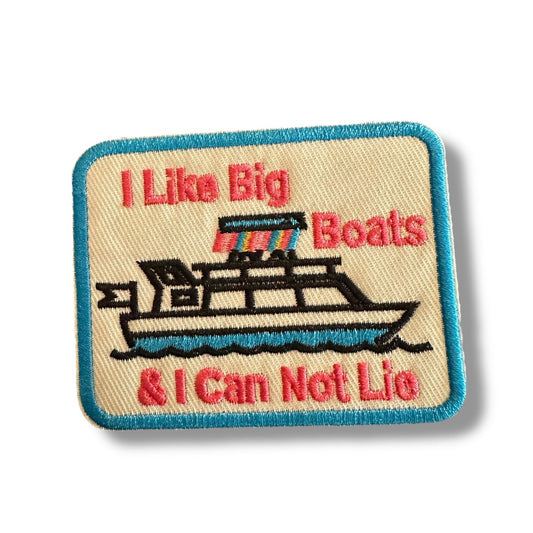 “I Like Big Boats” Iron On Patch - Wander Together Outfitters