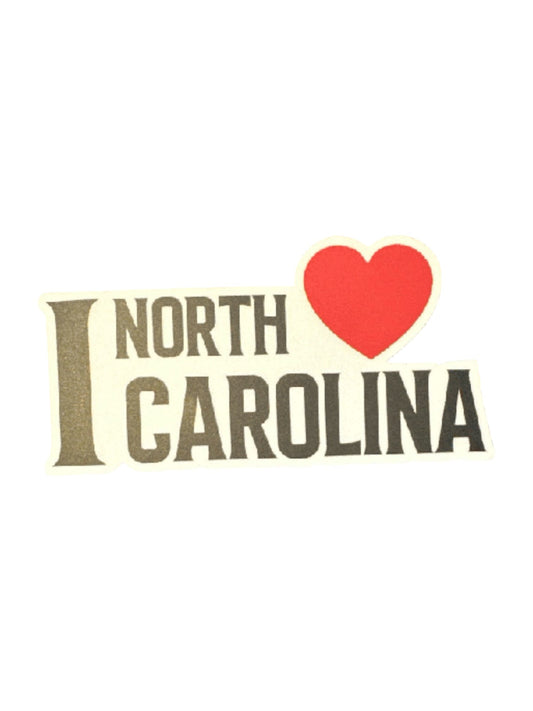 "I Love North Carolina" Laptop Water Bottle Sticker - Wander Together Outfitters