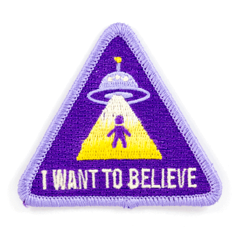 "I Want To Believe" Embroidered Iron - On Patch - Wander Together Outfitters