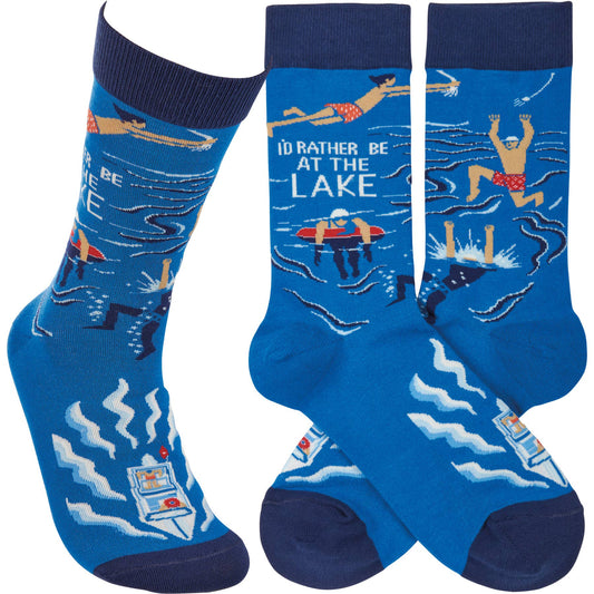 "I'd Rather Be At The Lake" Unisex Socks - Wander Together Outfitters