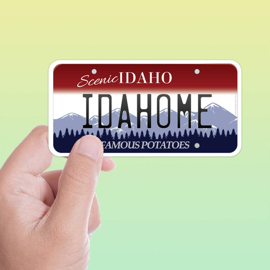 Idahome Sticker - Idaho License Plate Vinyl Stickers - Wander Together Outfitters