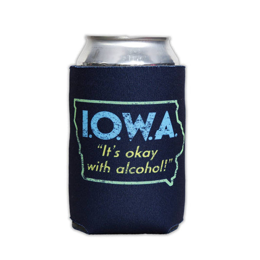 “I.O.W.A It's Okay With Alcohol” Drink Sleeve Can Cooler Koozie - Wander Together Outfitters