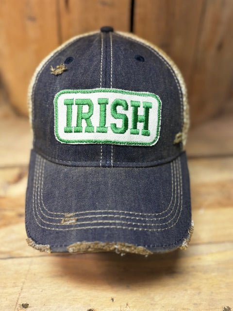 Irish Distressed Mesh Snapback Baseball Cap - Wander Together Outfitters