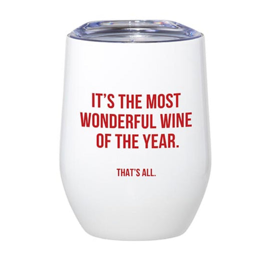 “It’s The Most Wonderful Wine of the Year” Wine Tumbler - Wander Together Outfitters