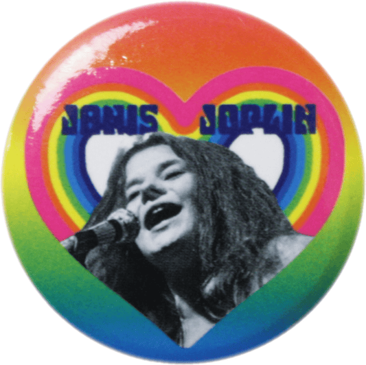 Janis Joplin Button - 1.25 Inch - Wander Together Outfitters