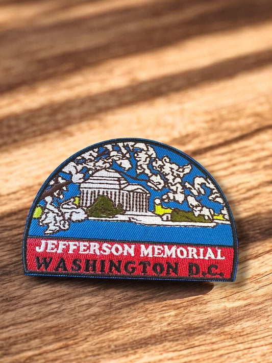 Jefferson Memorial Washington DC Embroidered Iron On Patch - Wander Together Outfitters