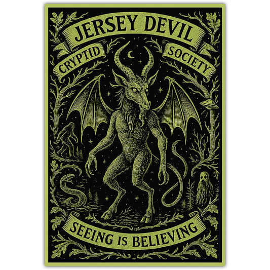 Jersey Devil Cryptid Society Sticker - Wander Together Outfitters