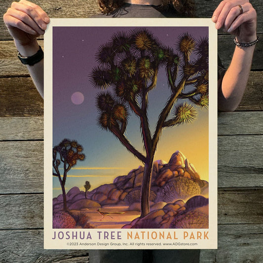 Joshua Tree National Park: Into the Evening (63 National Parks) Art Print - Wander Together Outfitters