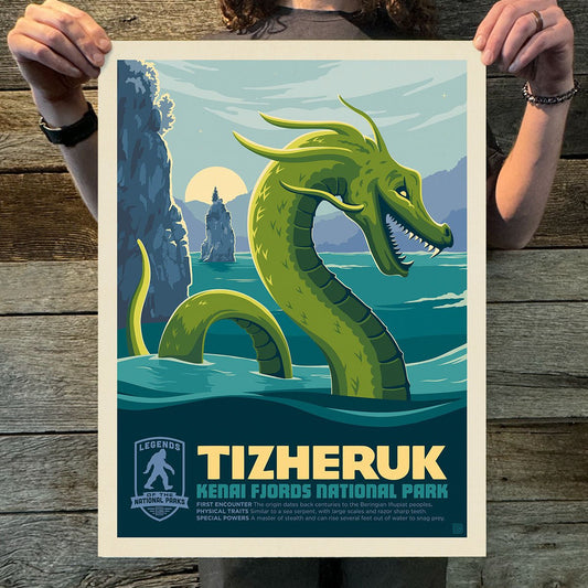 Kenai Fjords National Park: Tizheruk (Legends & Monsters) Art Print - Wander Together Outfitters