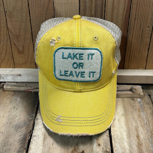 "Lake It or Leave It" Distressed Vintage Hat - Wander Together Outfitters
